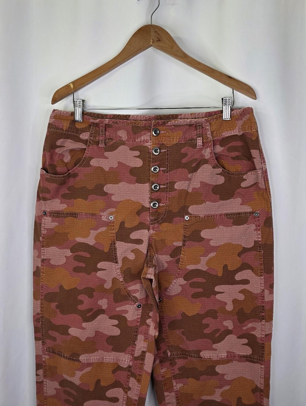 Sundance Catalog Quincy Ripstop Size 12 Camoflauge Pants Multicolor Lightweight - Picture 3 of 13